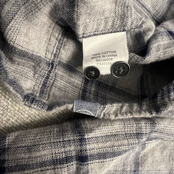 Peter Millar Flannel Shirt Men XL Gray Plaid Casual Lightweight Soft Breathable - Picture 5 of 10